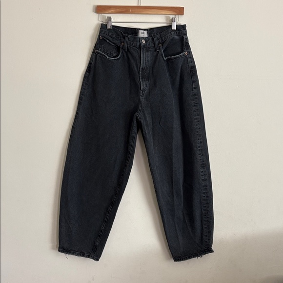 Agolde Black Wash Balloon (Barrel) High-Rise Jean Size 29 - Picture 5 of 10